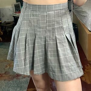 Luigi Botany High-Waisted Plaid Tennis Skirt / S